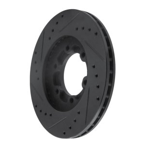 Chevrolet Luv Pickup Brake Rotor (1) - Front Right - R1 Concepts - Drilled & Slotted - Black - `86-`06